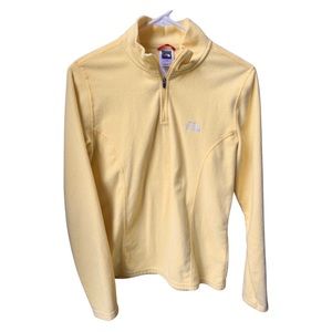 North face yellow long sleeve fleece